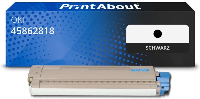 PrintAbout Toner kompatibel mit OKI 45862818 - Schwarz