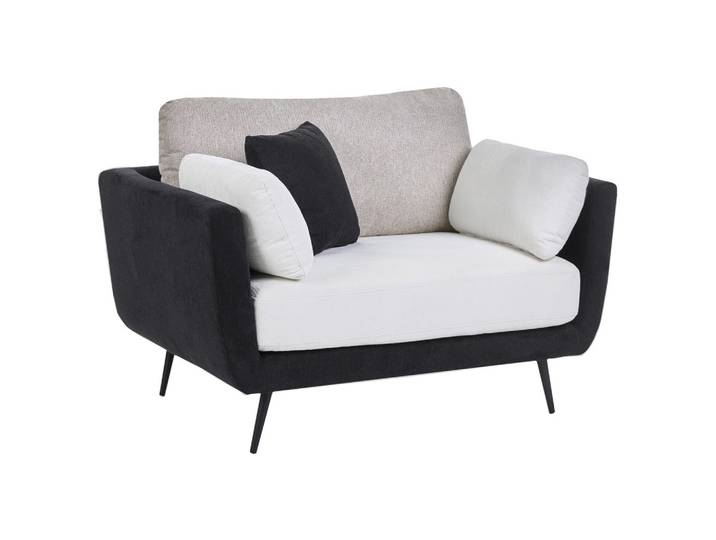 SESSEL Stoff Schwarz Bolga