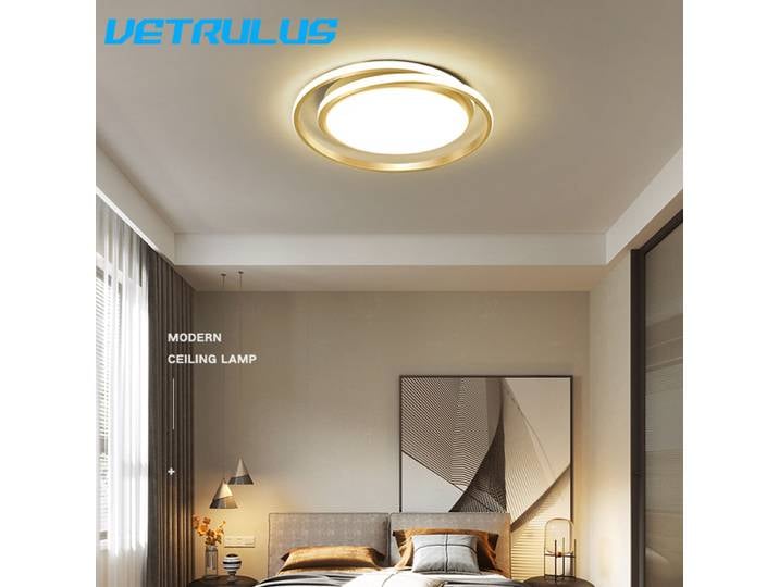 Plafonniers LED modernes lustre rond en acrylique décor de salon Plafonniers montés en Surface luminaire intérieur maison
