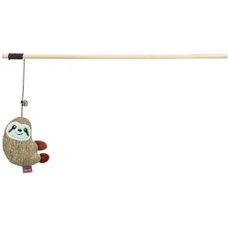 Trixie Playing Rod Sloth, plush/wood, catnip, 38 cm (Spielangel Katze), Katzenspielzeug