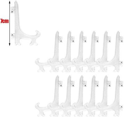 Inspired Finds 20 Pack Clear Acrylic Display Easel Stands For Plates, Photos, Frames & Collectibles transparent 2.76in 12pcs