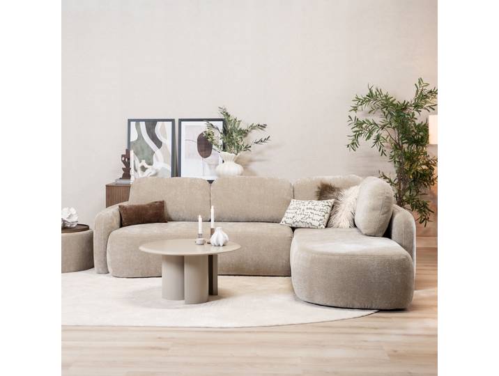 Bronx71 Ecksofa Vienna Chenille taupe rechts