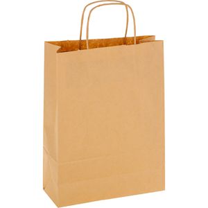 Böttcher-AG Papiertüten braun, 24 x 32 x 10cm, mit Henkel, 300 Stück
