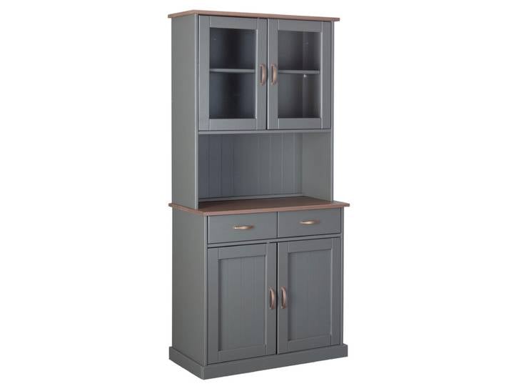 Buffet Niclas 5.1 Massivholz grau/braun 90x190x45 cm
