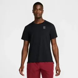 NIKE Court Advantage Dri-FIT kurzarm Tennisshirt Herren 010 - black/white S