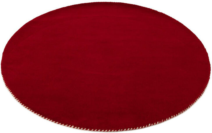 Carpetfine Wool Hand Woven Area Rug White / opaline Round 80cm