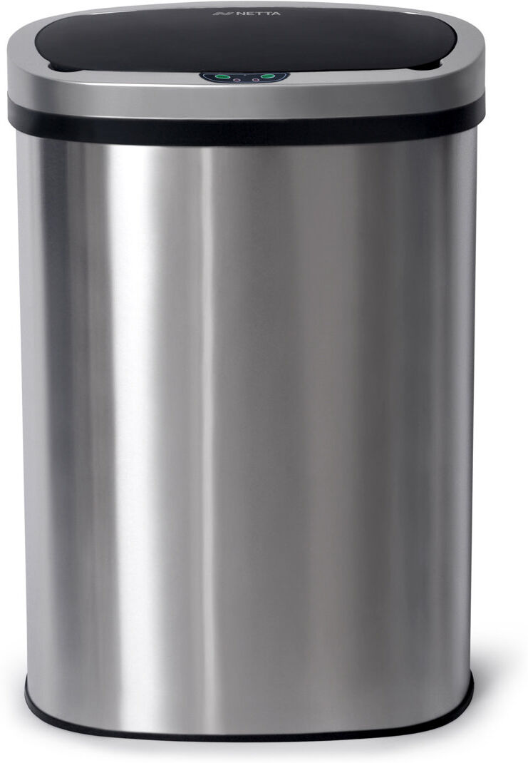 NETTA Stainless Steel Motion Sensor Kitchen Trash Can - 50L Silver 50L
