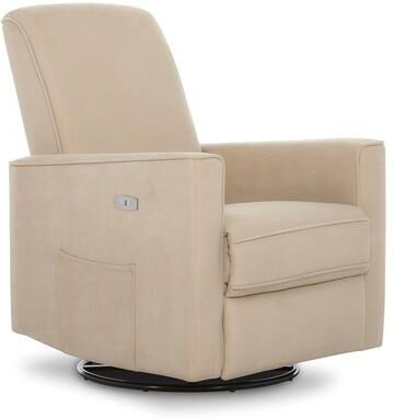 Evolur Harlow Deluxe Upholstered Plush Seating Glide Rocker