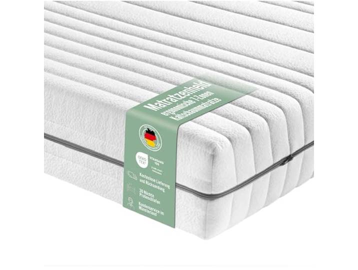 Matratzenheld Matratze 7-Zonen Wellness 140x200 cm H5 ab 120kg Kaltschaummatratze Ergonomisch Hypoallergen & Antibakteriell Atmungsaktiver waschbarer Bezug Öko-TEX® (18cm, 140 x 200 cm)