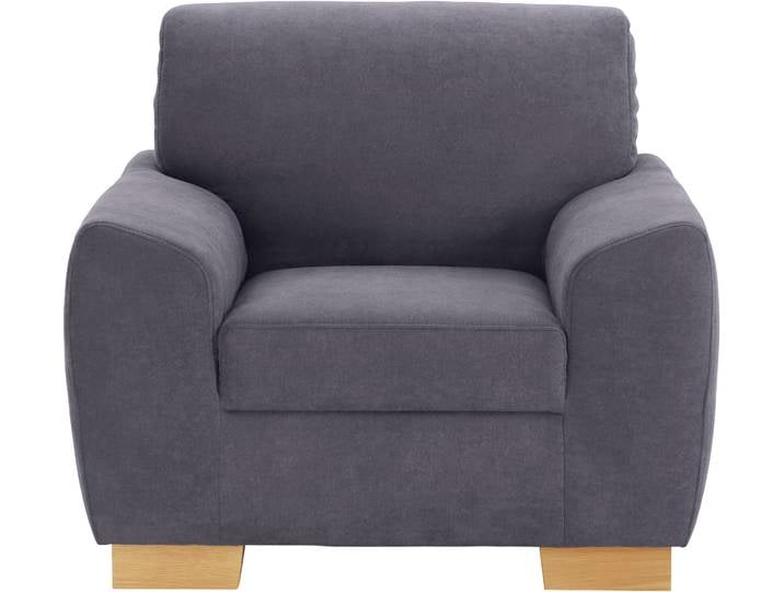 Sessel, Dunkelgrau, 102x81x89 cm, Strukturstoff, Kubische Formensprache, Modern, Domo-collection