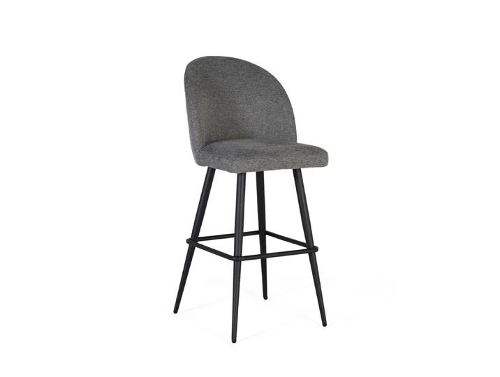 Ensemble de deux tabourets recouverts de tissu et rembourrés
