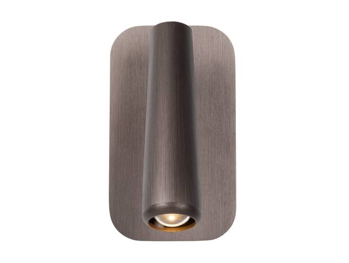 Applique murale led en métal brun bronze avec direction réglable