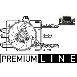 Lüfter Motorkühlung MAHLE CFF 141 000P für Fiat Lancia Punto Y