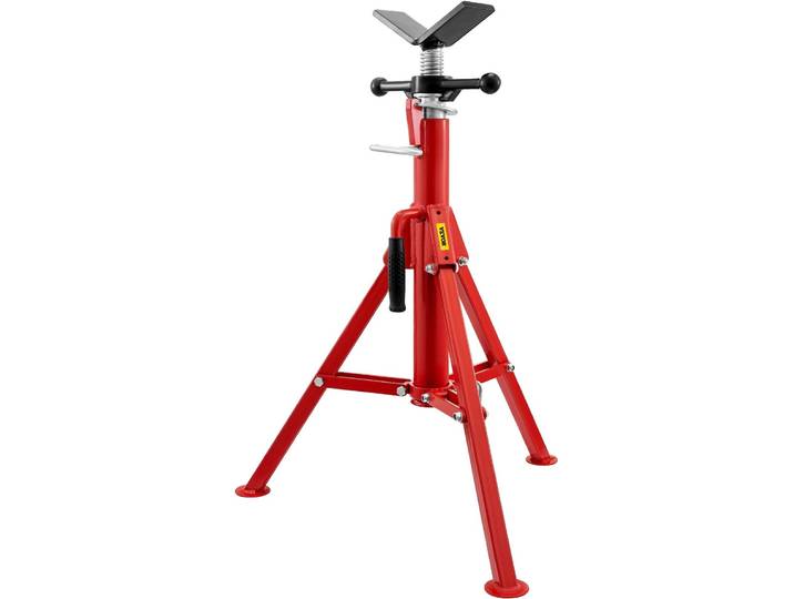 Support de tube à tête en V VEVOR\, capacité 1/8\ -12\ \, hauteur réglable 28\ -52\ \, support de levage de tube 2500 lb. Capacité de charge\, support de tube pliable portable\, boîtier en acier au carbone\, plus durable