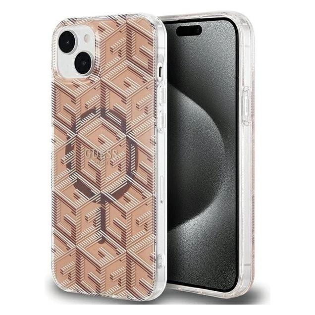 Guess GUHMP15MHGCUSTGW iPhone 15 Plus / 14 Plus 6.7" brązowy/brown hardcase IML GCube MagSafe (Apple iPhone 14 Plus, Apple iPhone 15 Plus) (1467198017)