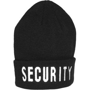 Mil-Tec Wintermütze Rollstrickmütze Security, schwarz, Strickmütze, Unisex, Universalgröße