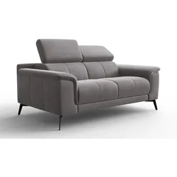 SOFA FIERO 2-Sitzer, Dunkelgrauer Veloursstoff