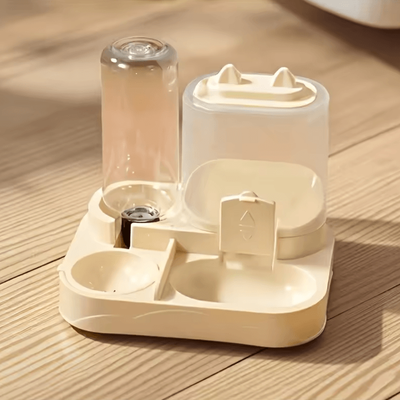 Inspire Curations DuoFlow 2 in 1 Automatic Pet Feeder & Water Dispenser 1 Pcs Yellow one Size