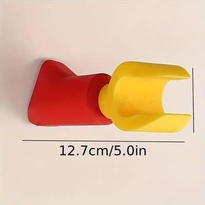 Uplifted Finds Creative 3D Printed Wall Hook No Drill Storage Hook red yellow