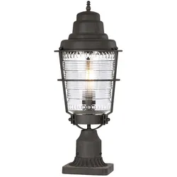 Stehleuchte Stehlampe Sockelleuchte Garten Alu Glas 1 flammig H 55,4 cm