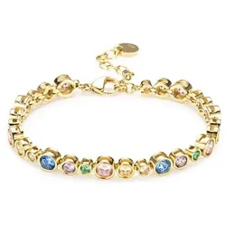 DIAMONIQUE® Armband = 7,65ct Brillantschliff Edelstahl