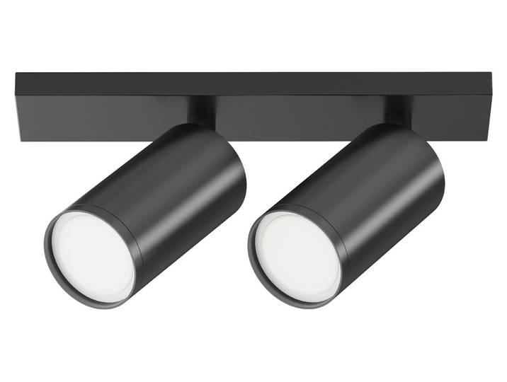 Plafonnier\, aluminium\, noir\, réglable