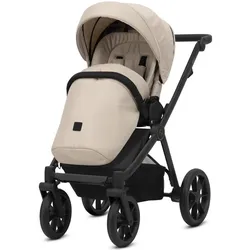Kunert, Kinderwagen, BRAV 3in1 Kinderwagen in Braun mit schwarzem Rahmen, Gelrädern und Cosmo Autositz