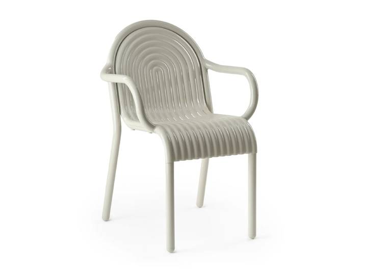 Tom Dixon - Groove Gartenarmlehnstuhl, putty