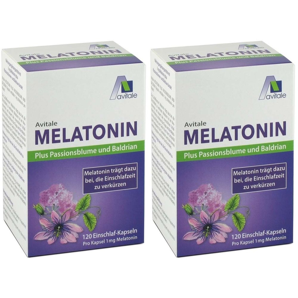 MELATONIN+PASSIONSBLUME+Baldrian Kapseln 2x 2x120 St