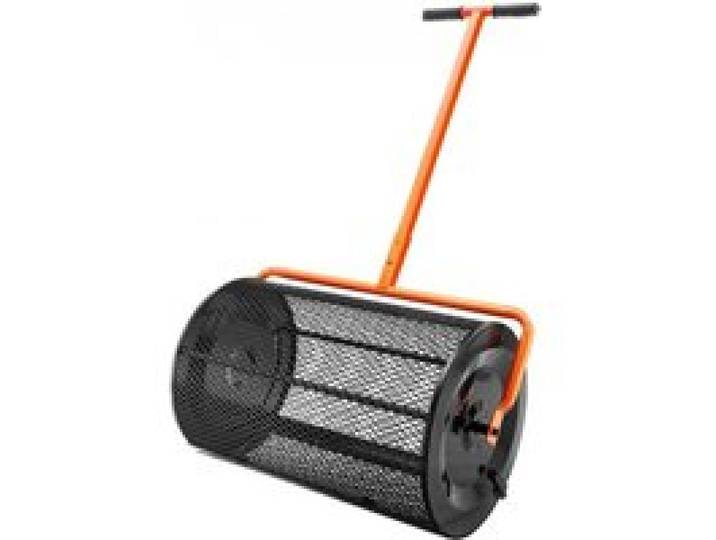 VEVOR Kompoststreuer aus Stahl Torfmoosstreuer 1,27x2cm Mesh-Korb Garten Rasen Streuer Grifflänge von 62 bis 67,5cm verstellbar 61cm Metall Mesh Korb Ideal für Dünger wie Kompost Mist Erde Torfmoos