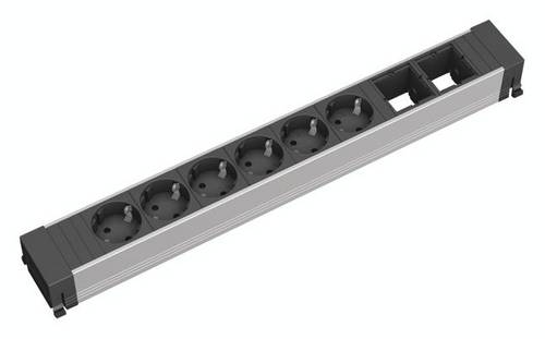 Bachmann 909.009 Steckdosenleiste Silber, Schwarz Schutzkontakt 1 St.