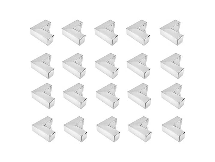 GTV - Möbelfüße MODERN 941, Füße aus Chromstahl, Für Kommoden, Sofas, Schränke, Kunststoffschlitten, Abmessungen Montageplatte: 150x150 mm, Höhe: 56 mm, Farbe: Chrom - 20 Stück