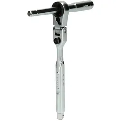 KS Tools, Ratsche, 1/4" Bit-Gelenk-Umschaltknarren-Satz mit Steckadapter für Stecknüsse, 3-tlg (1/4")