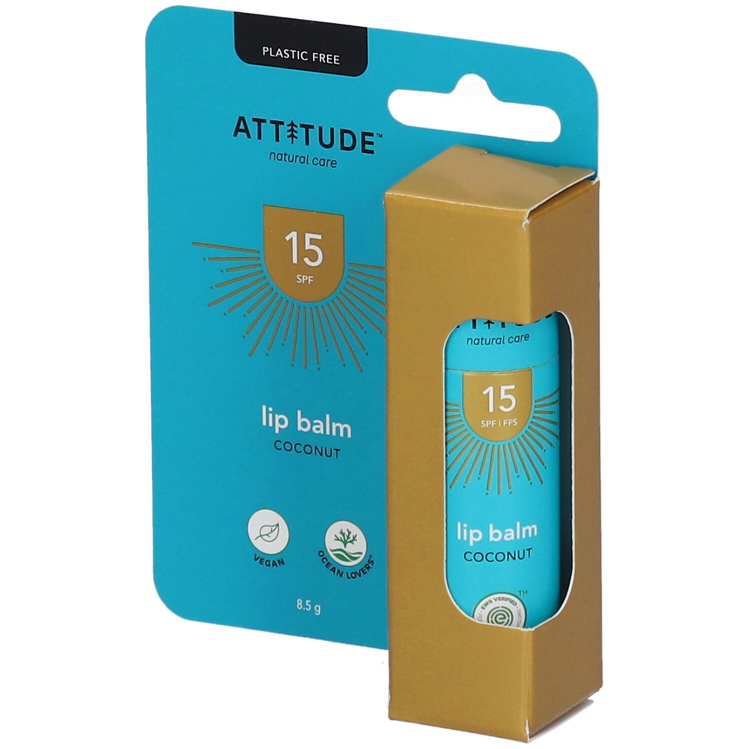 Attitude Lippenbalsem Kokosnoot Spf15 8,5 g Lippenschutz