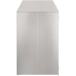 vidaXL Oltonus (Komplett aus Edelstahl ohne Pflanzkasten), Abfalleimer, Silber