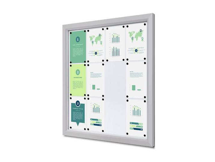 Showdown Displays Hängevitrine Showdown Displays Abschließbarer Schaukasten SLIM Outdoor - 12x DIN A4 (1-St)