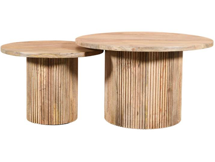 Lot de 2 tables basses Mumbai Bois - Basika