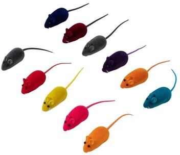 Uplift Picks Rubber Sound Mouse Cat Toy For Interactive Kitten Play random Colors 1 Pc
