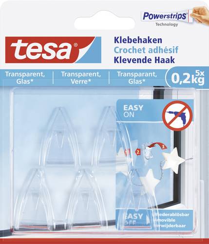 TESA Klebehaken Small Transparent Inhalt: 5St.