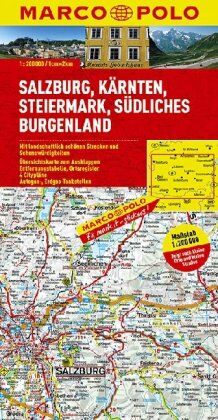 MARCO POLO Karte Salzburg, Kärnten, Steiermark, Südliches Burgenland 1:200.000 - Preis vom 30.09.2026 09:01:18 h