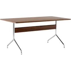 &Tradition Pavilion AV18 Tisch, 160 x 90 cm, chrom / walnuss lackiert
