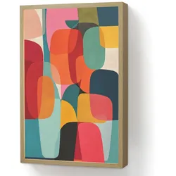 WANDLEUCHTE MIT AKKU Formen - Bunt - Abstrakt - Flugzeuge Beleuchtung 40x60 cm Wandlampe
