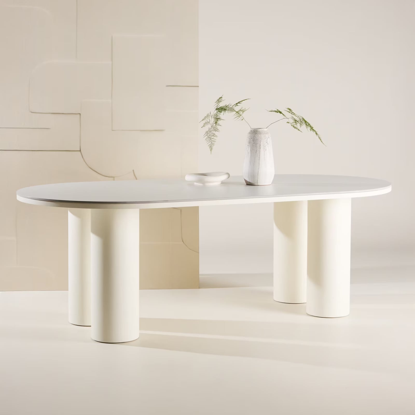 Nohr Jossie Ovale Eettafel Wit B: 220 cm, D: 110 cm