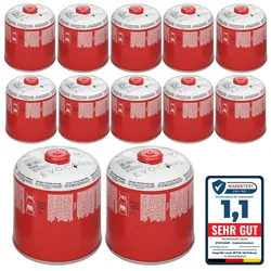 EVOCAMP 12x Gaskartuschen 500g mit Schraubventil Butan/Propan – Zuverlässige Energie für Gaskocher und Outdoor-Aktivitäten