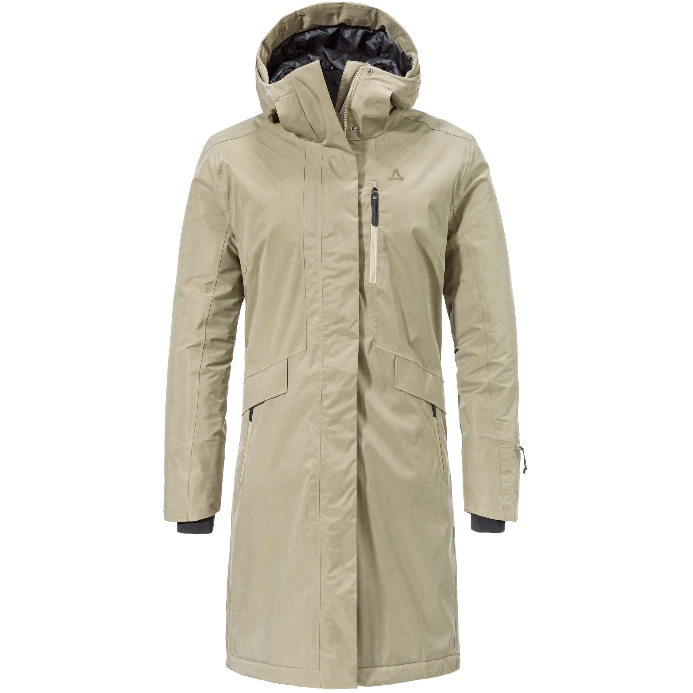 Schöffel Style Kalmor Ins Mantel Damen Winterjacke beige Größe S Lifestyle Isolierend Wasserabweisend
