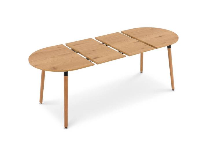 Idimex Esstisch Lamisa hellbraun, Hellbraun, Metall, Mode, Oval, 120x76x80 cm, Esszimmer, Esstische