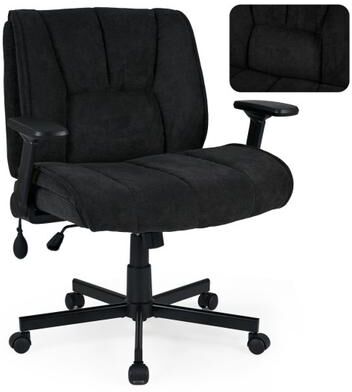 Costway Criss Cross Home Office Chair with Airbag Lumbar Support-Black