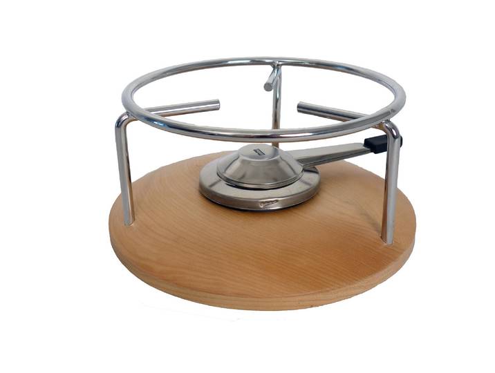 STÖCKLI Fondue Rechaud Säntis , braun (silberfarben, hellbraun), Ø:23cm, Fondues, Fondue