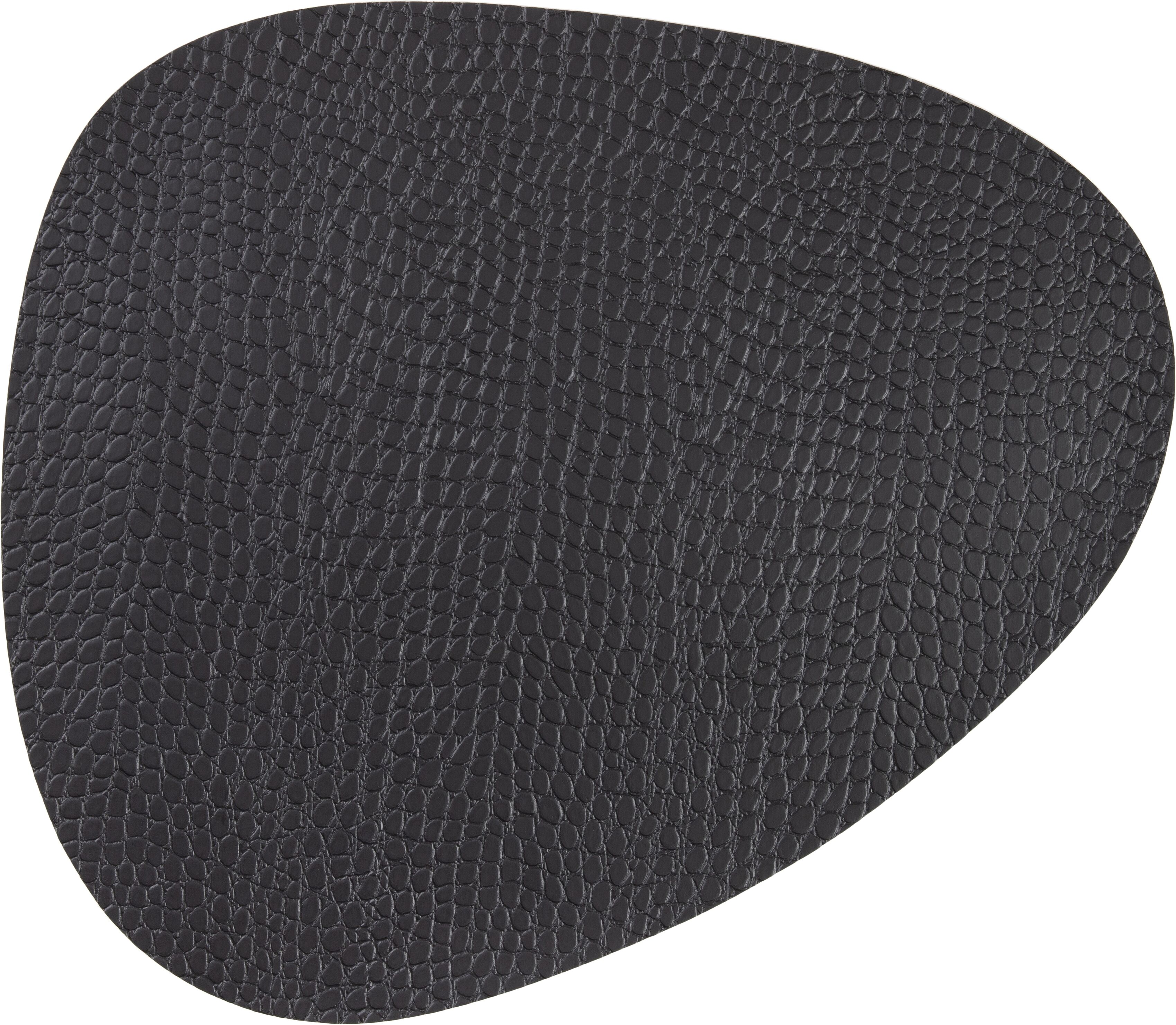 Platzset STUCO "Iguana – Stone-Shape", schwarz, B:37cm L:44cm, Obermaterial: 82% PVC, 18% Polyester, Platzsets, Platzset schwarz B/L: 37cm x 44cm, 2 Stk., Polyester Polyvinylchlorid