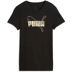 PUMA Essentials Logo Lab Metallic T-Shirt Damen 01 - PUMA black M